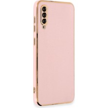 Denza Case Samsung Galaxy A50S Kılıf Parlak Kamera Çıkıntılı Silikon Kılıf - Pembe