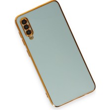 Denza Case Samsung Galaxy A70 Kılıf Parlak Kamera Çıkıntılı Silikon Kılıf - Açık Yeşil