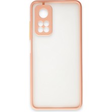 Denza Case Xiaomi Mi 10T Kılıf Kenarları Renkli Mat Kapak - Pembe