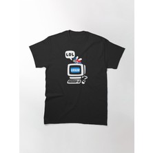 Zoka Wear Bol Kalıp Unisex Computer Bug Tasarım Baskılı Tshirt