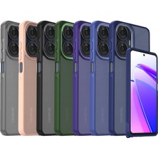 Denza Case Realme C55 Kılıf Kenarları Renkli Çıkıntılı Kapak - Açık Mavi