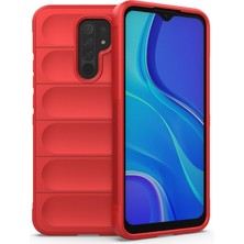 Denza Case Xiaomi Redmi 9 Kılıf Arkası Bombeli Silikon Kapak - Kırmızı