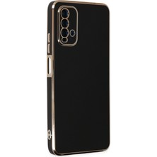 Denza Case Xiaomi Redmi 9t Kılıf Parlak Kamera Çıkıntılı Silikon Kılıf - Siyah