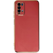 Denza Case Xiaomi Redmi 9t Kılıf Parlak Kamera Çıkıntılı Silikon Kılıf - Kırmızı