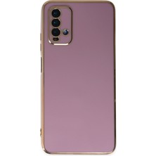 Denza Case Xiaomi Redmi 9t Kılıf Parlak Kamera Çıkıntılı Silikon Kılıf - Mor