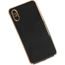 Denza Case Xiaomi Redmi 9A Kılıf Parlak Kamera Çıkıntılı Silikon Kılıf - Siyah