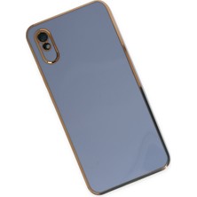 Denza Case Xiaomi Redmi 9A Kılıf Parlak Kamera Çıkıntılı Silikon Kılıf - Mavi