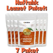 Wirm 7'li Paket Freeze Dried Mandalina 20 gr | Dondurularak Kurutulmuş Meyve | Freeze Dry Meyve Kurusu