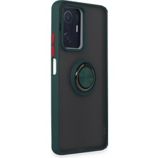 Denza Case Xiaomi Mi 11T Pro Kılıf Kenarları Renkli Yüzüklü Kapak - Yeşil