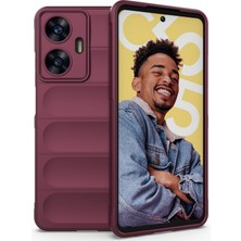 Denza Case Realme C55 Kılıf Arkası Bombeli Silikon Kapak - Bordo