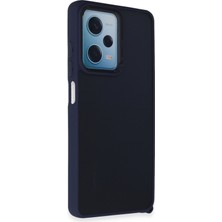 Denza Case Xiaomi Redmi Note 12 Pro 5g Kılıf Kenarları Renkli Çıkıntılı Kapak - Lacivert