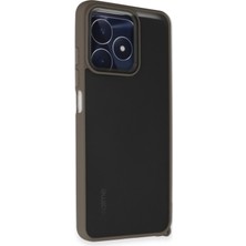 Denza Case Realme C53 Kılıf Kenarları Renkli Çıkıntılı Kapak - Titan Gri