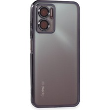 Denza Case Xiaomi Redmi Note 11E Kılıf Kenarları Renkli Kamera Çıkıntılı Kapak - Mor