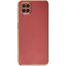 Denza Case Samsung Galaxy M12 Kılıf Parlak Kamera Çıkıntılı Silikon Kılıf - Kırmızı