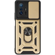 Denza Case Xiaomi Mi 11T Pro Kılıf Kamera Korumalı Zırhlı Kapak - Gold