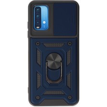 Denza Case Xiaomi Redmi 9t Kılıf Kamera Korumalı Zırhlı Kapak - Lacivert