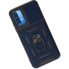 Denza Case Xiaomi Redmi 9t Kılıf Kamera Korumalı Zırhlı Kapak - Lacivert