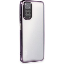 Denza Case Xiaomi Redmi Note 11 Kılıf Kenarları Renkli Kamera Çıkıntılı Kapak - Mor