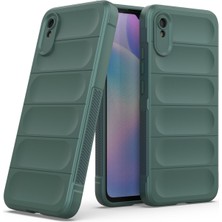 Denza Case Xiaomi Redmi 9A Kılıf Arkası Bombeli Silikon Kapak - Koyu Yeşil