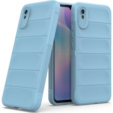 Denza Case Xiaomi Redmi 9A Kılıf Arkası Bombeli Silikon Kapak - Sky Blue