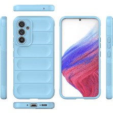 Samsung Galaxy A54 Kılıf Arkası Bombeli Silikon Kapak - Sky Blue