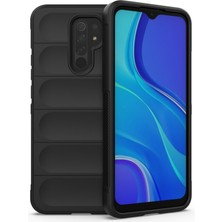 Xiaomi Redmi 9 Kılıf Arkası Bombeli Silikon Kapak - Siyah