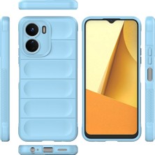 Vivo Y16 Kılıf Arkası Bombeli Silikon Kapak - Sky Blue