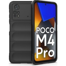 Xiaomi Poco M4 Pro 4g Kılıf Arkası Bombeli Silikon Kapak - Siyah