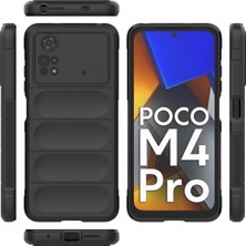 Xiaomi Poco M4 Pro 4g Kılıf Arkası Bombeli Silikon Kapak - Siyah