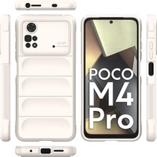 Xiaomi Poco M4 Pro 4g Kılıf Arkası Bombeli Silikon Kapak - Krem