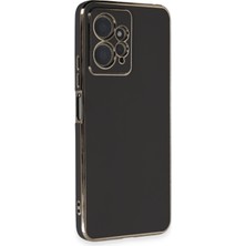 Denza Case Xiaomi Redmi Note 12 Kılıf Parlak Kamera Çıkıntılı Silikon Kılıf - Siyah