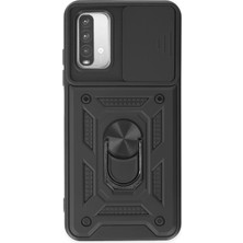 Denza Case Xiaomi Redmi 9t Kılıf Kamera Korumalı Zırhlı Kapak - Siyah