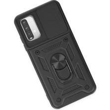 Denza Case Xiaomi Redmi 9t Kılıf Kamera Korumalı Zırhlı Kapak - Siyah