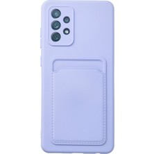 Denza Case Samsung Galaxy A23 4g Kılıf Kartvizitli Silikon Kapak - Lila