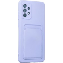 Denza Case Samsung Galaxy A23 4g Kılıf Kartvizitli Silikon Kapak - Lila