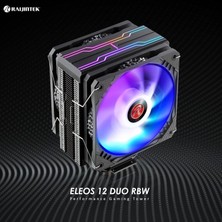 Raijintek Eleos 12 Duo Rbw 2X12CM A-Rgb Fanlı, 4 Adet Isı Borulu, Intel & Amd Uyumlu Yüksek Performans Argb Işlemci Soğutucu (0R10B00221)