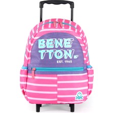 United Colors Of Benetton Çekçekli Anaokul Çantası 03751 Suya Dayanıklı 34x27x12 cm Kız Çocuk İçin