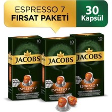 Jacobs Espresso 7 Classico Nespresso Uyumlu Alüminyum Kapsül Kahve 10 Adet X 3 Paket