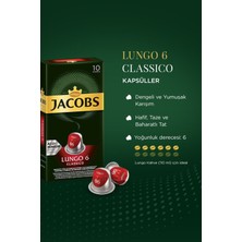 Jacobs Lungo 6 Classic Nespresso Uyumlu Alüminyum Kapsül Kahve 10 Adet X 5 Paket