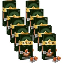 Jacobs Espresso 7 Classico Nespresso Uyumlu Alüminyum Kapsül Kahve 10 Adet X 10 Paket