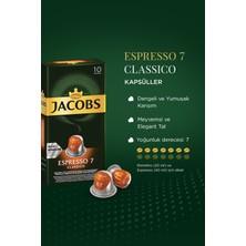 Jacobs Espresso 7 Classico Nespresso Uyumlu Alüminyum Kapsül Kahve 10 Adet X 10 Paket