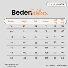 Nalan Şifon Detaylı Dalmaçya Desen Tasarım Tesettür Ikili Mayo Takımı