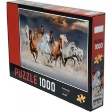 BarkoFix Puzzle 1000 Parça Renkli Atlar 0016