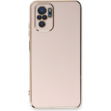 Denza Case Xiaomi Redmi Note 10S Kılıf Parlak Kamera Çıkıntılı Silikon Kılıf - Pembe