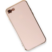 Denza Case Apple iPhone 8 Kılıf Parlak Kamera Çıkıntılı Silikon Kılıf - Pembe