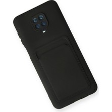 Denza Case Xiaomi Redmi Note 9s Kılıf Kartvizitli Silikon Kapak - Siyah