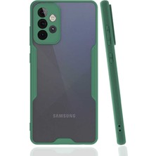 Galaxy A72 Kılıf Zore Parfe Kapak-Koyu Yeşil