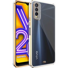 Vivo Y11S Kılıf Zore Voit Clear Kapak-Beyaz