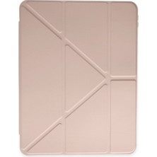 Denza Case Apple iPad Air 3 10.5 Kılıf Arkası Şeffaf Katlanabilir Tablet Kapak - Rose Gold