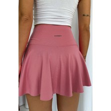 Ömba Spor Yüksek Bel Volanlı Şortlu Spor Etek Deniz Şortu Skirt With Shorts